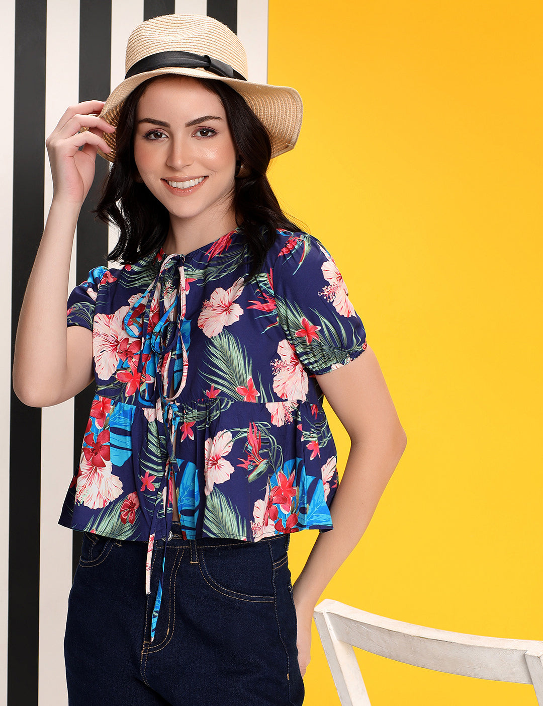 KOTTY Casual Printed Women Multicolor Top 