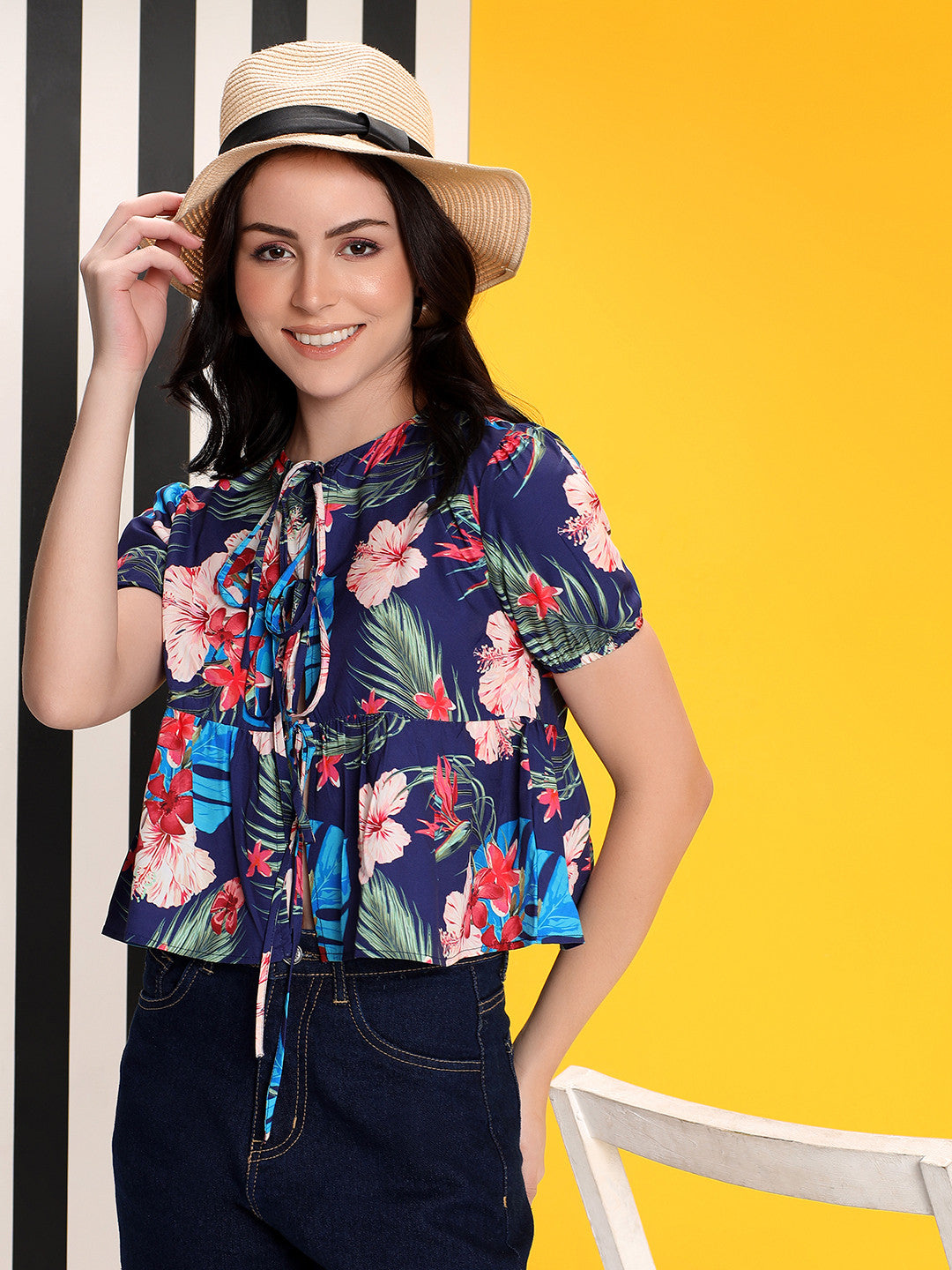 KOTTY Casual Printed Women Multicolor Top 