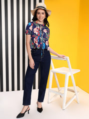 KOTTY Casual Printed Women Multicolor Top 