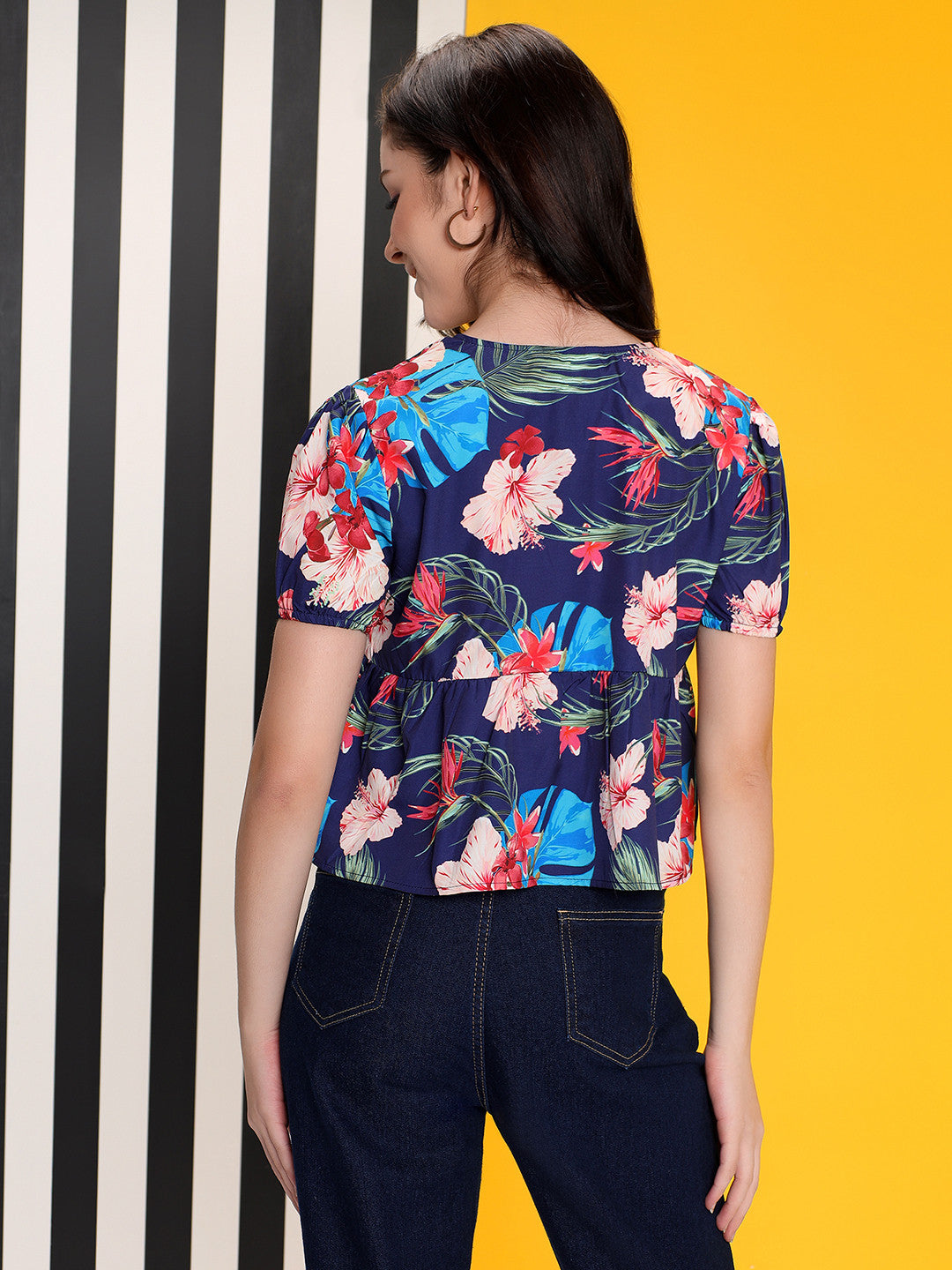 KOTTY Casual Printed Women Multicolor Top 