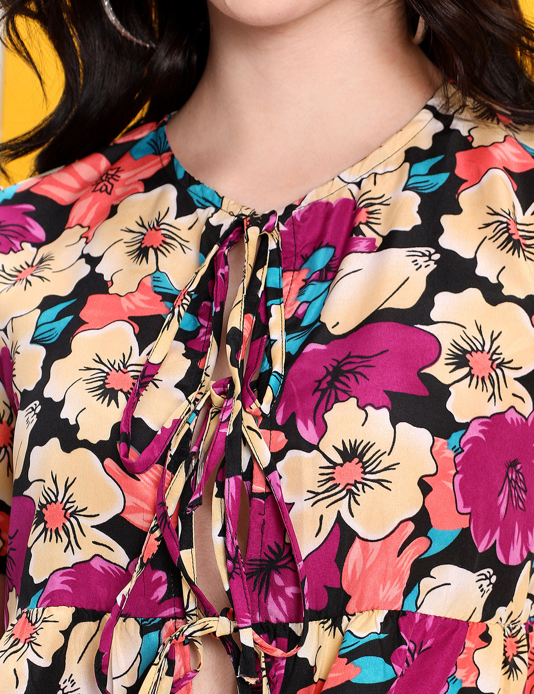 KOTTY Casual Printed Women Multicolor Top 