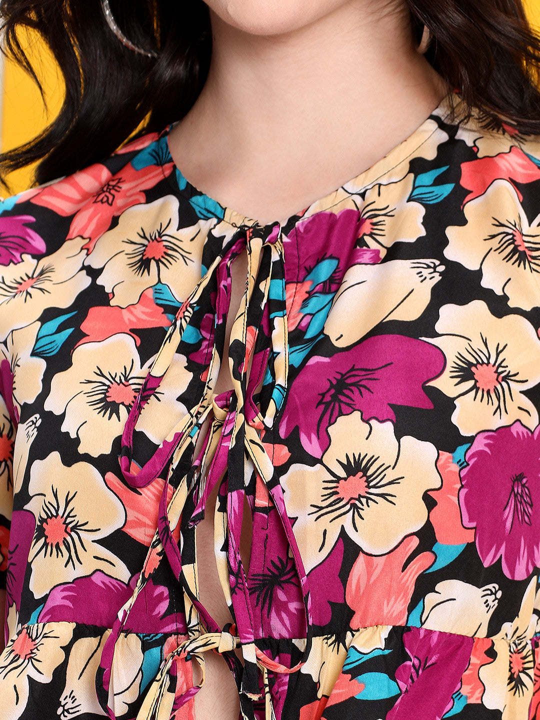 KOTTY Casual Printed Women Multicolor Top 