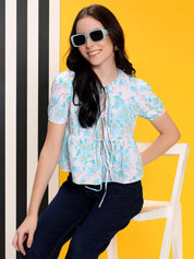 KOTTY Casual Printed Women Multicolor Top 