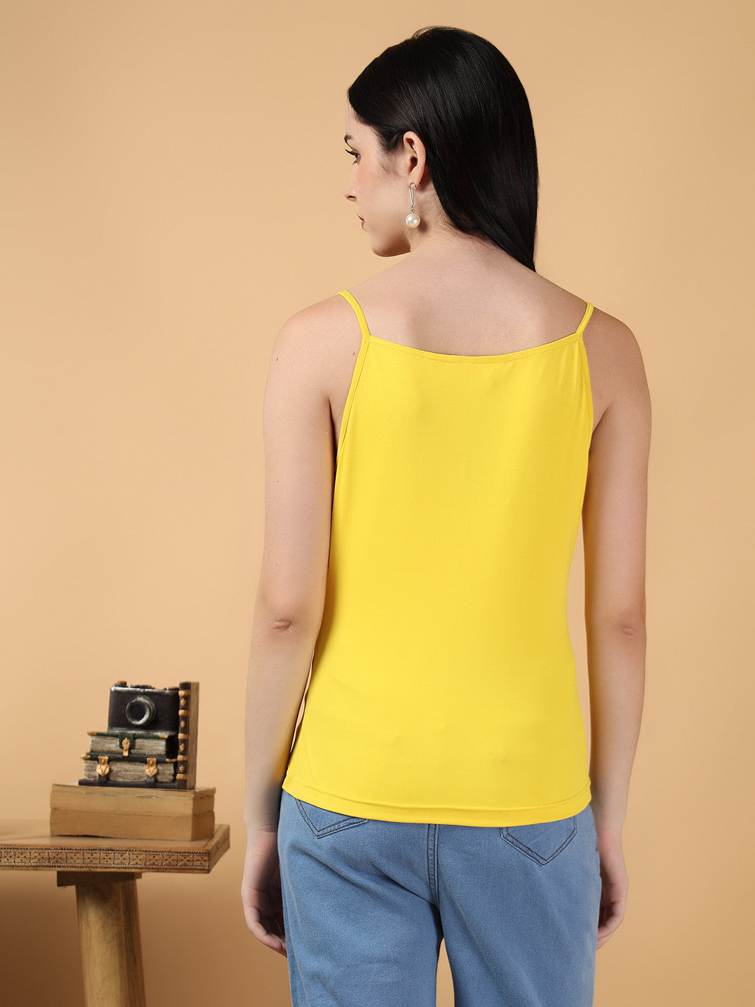 KOTTY Casual Solid Women Yellow Top 