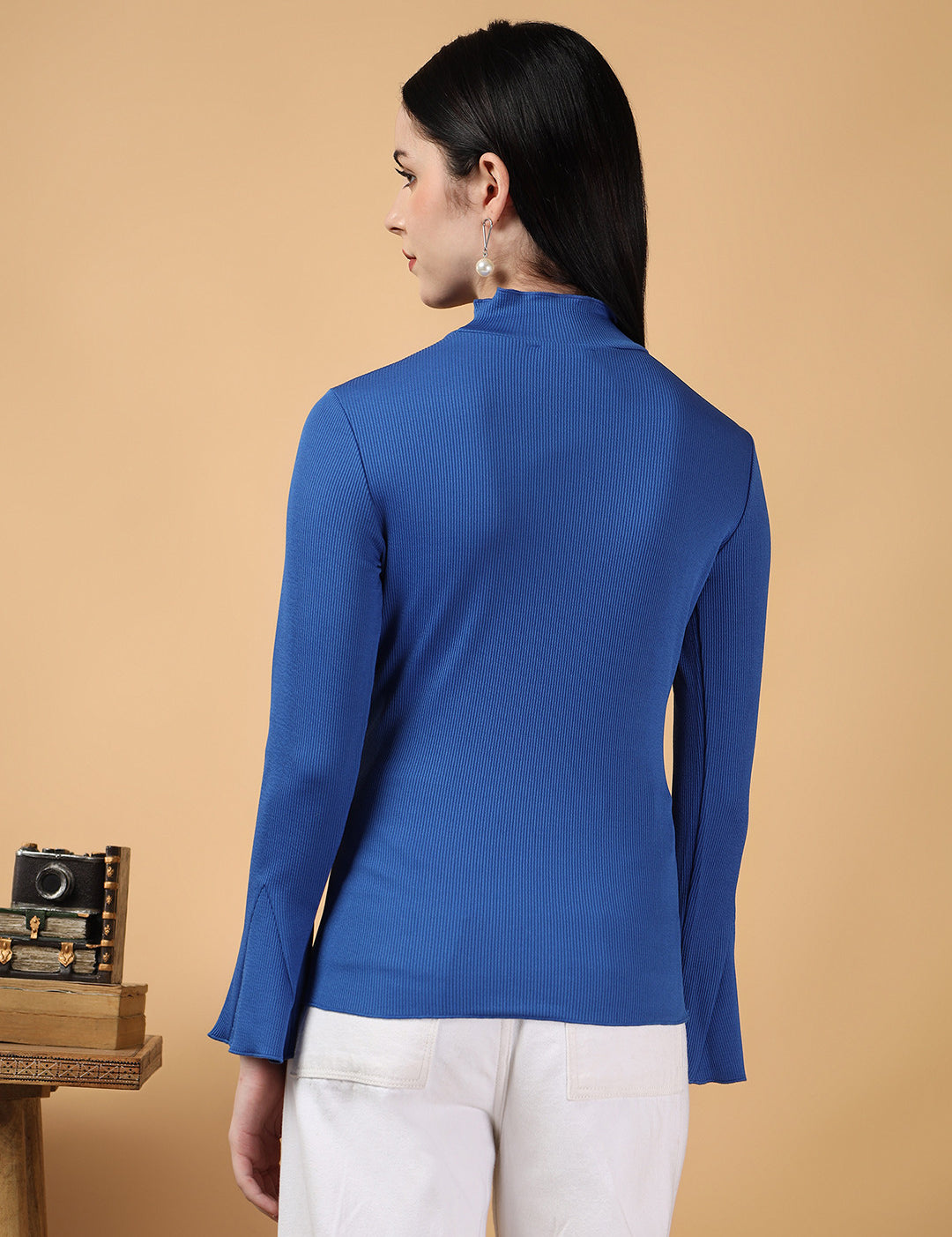 KOTTY Casual Solid Women Blue Top 