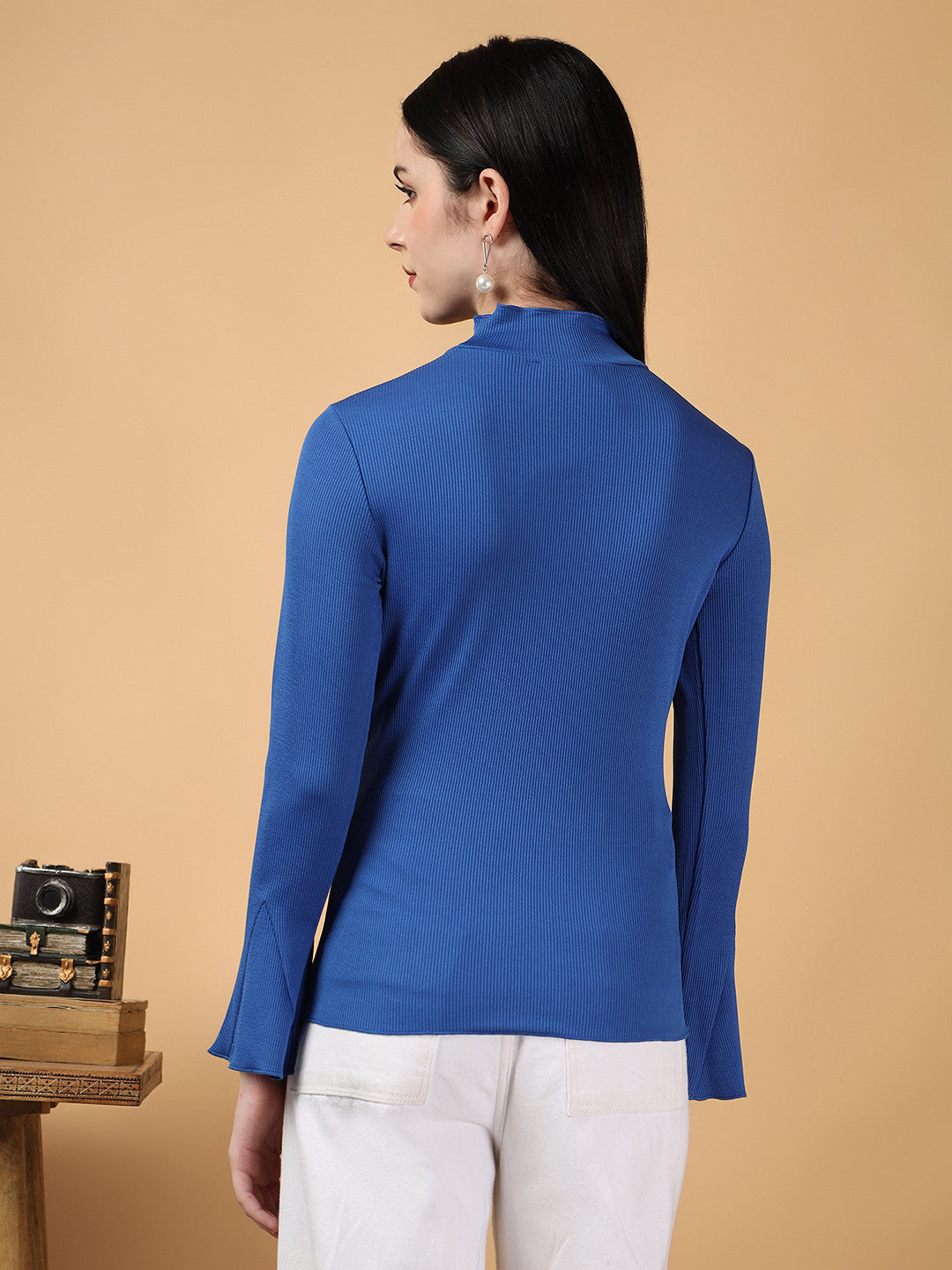 KOTTY Casual Solid Women Blue Top 