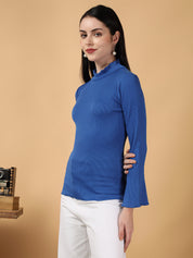 KOTTY Casual Solid Women Blue Top 