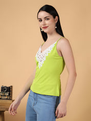KOTTY Casual Solid Women Green Top 
