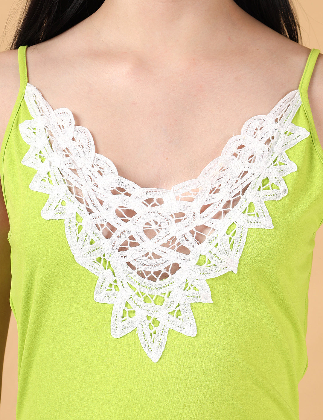 KOTTY Casual Solid Women Green Top 