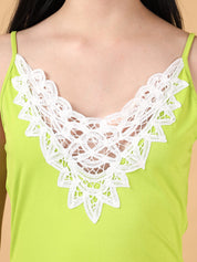 KOTTY Casual Solid Women Green Top 
