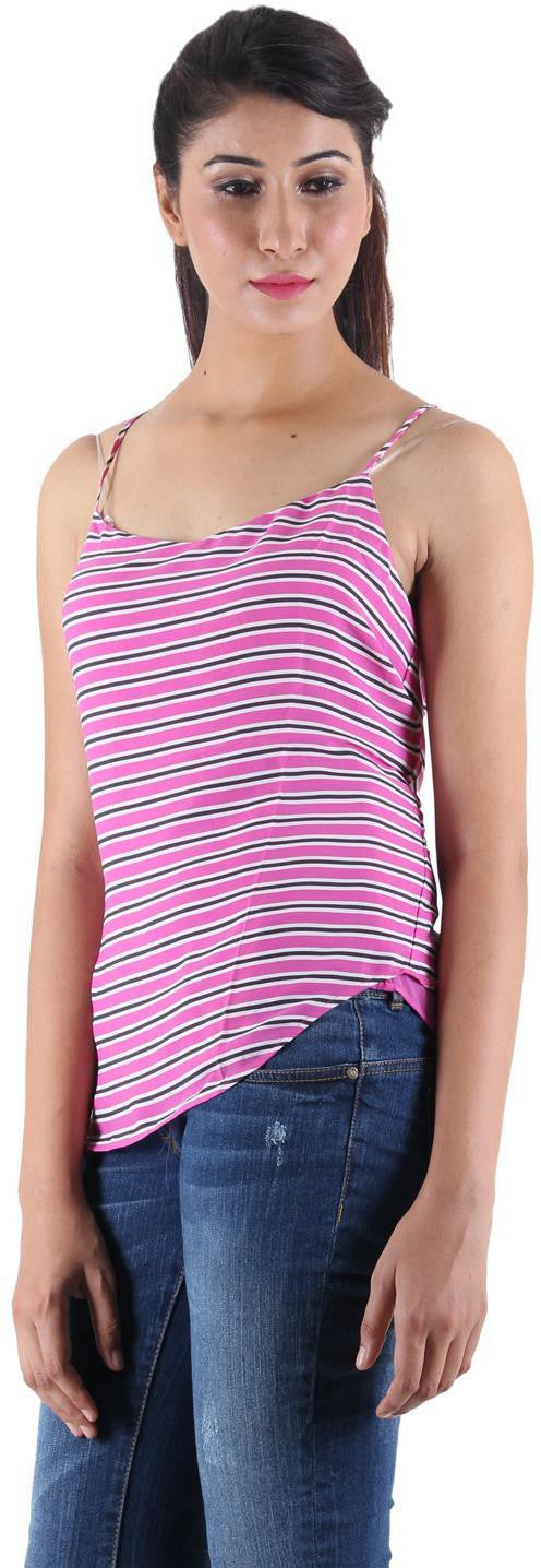 KOTTY Party Sleeveless Striped Women Multicolor Top 