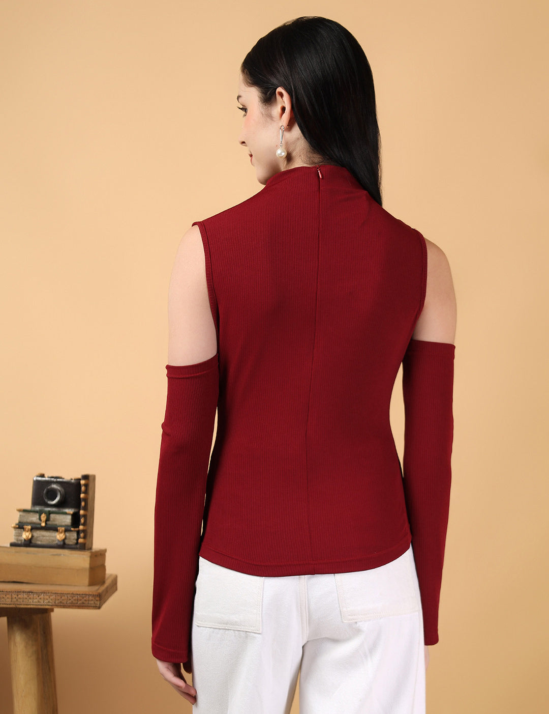 KOTTY Casual Solid Women Red Top 