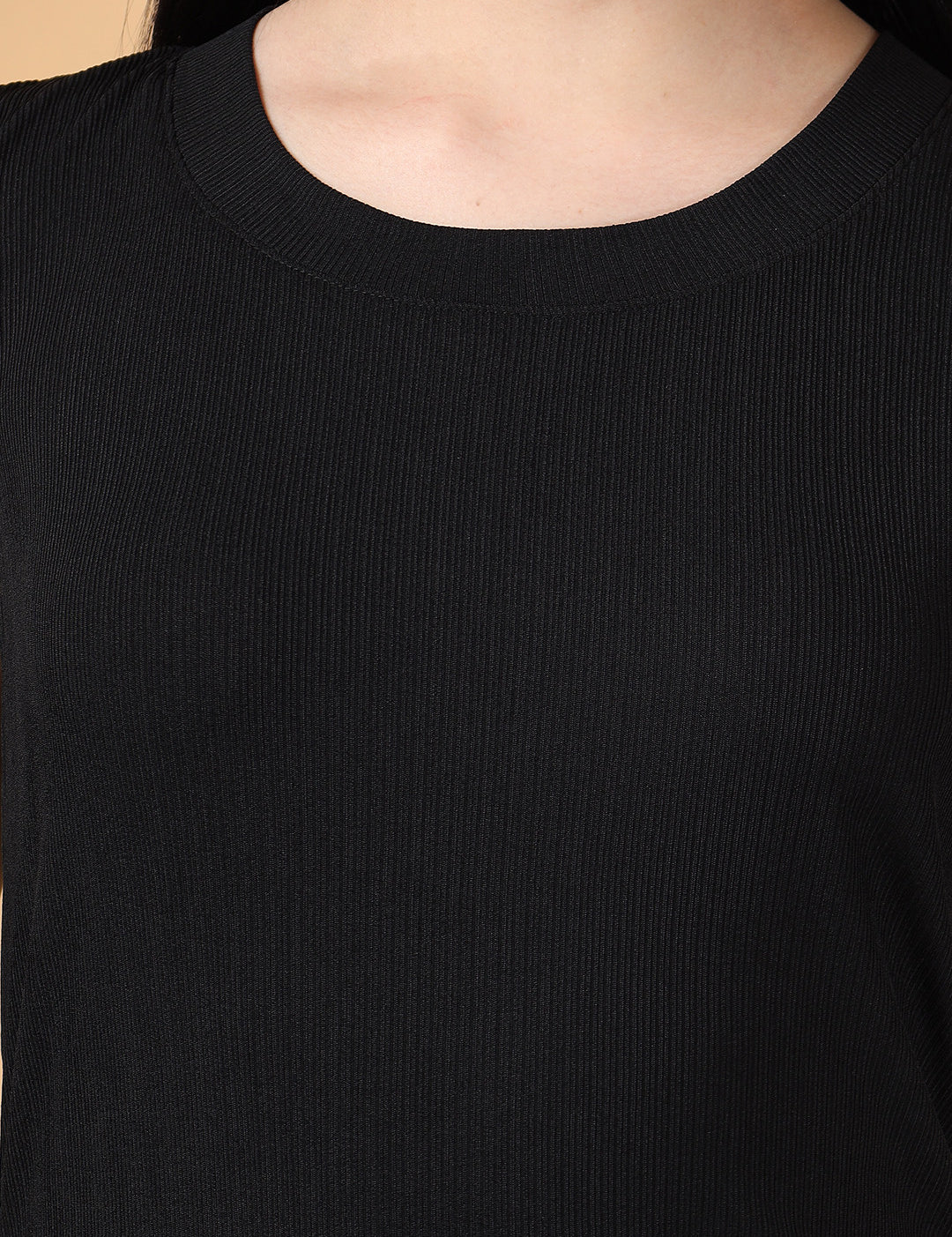 KOTTY Casual Solid Women Black Top 