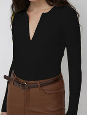 KOTTY Casual Solid Women Black Top 