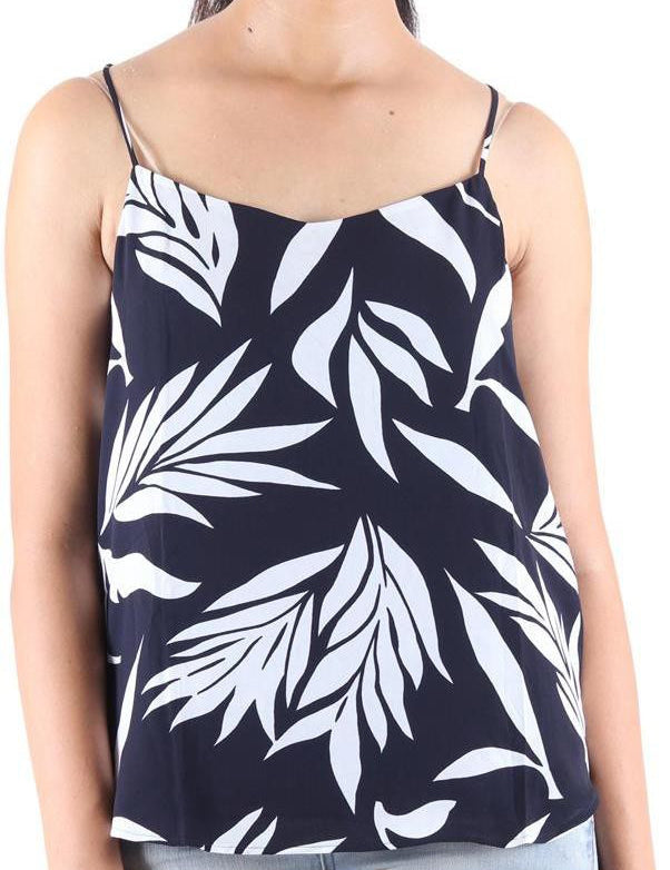 KOTTY Party Sleeveless Self Design Women Black Top 