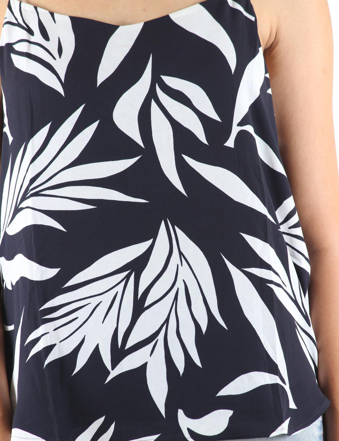 KOTTY Party Sleeveless Self Design Women Black Top 