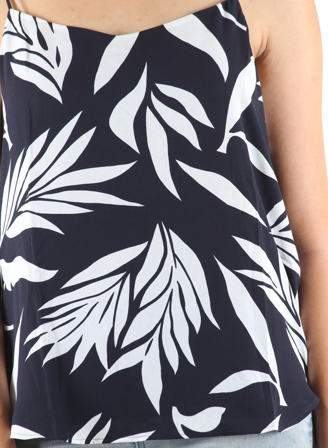 KOTTY Party Sleeveless Self Design Women Black Top 