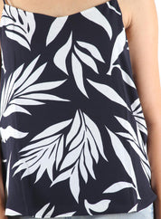 KOTTY Party Sleeveless Self Design Women Black Top 