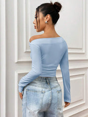 KOTTY Casual Solid Women Blue Top 