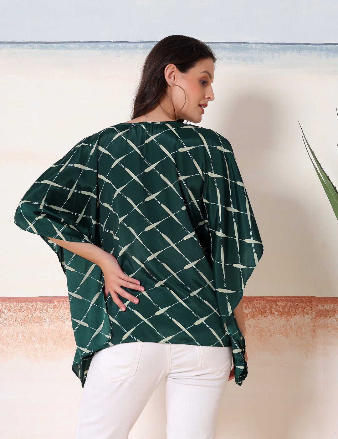 KOTTY Casual Printed Women Green Top 