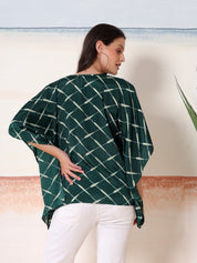 KOTTY Casual Printed Women Green Top 
