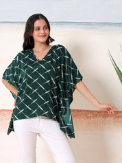 KOTTY Casual Printed Women Green Top 