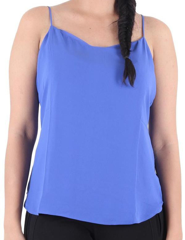 KOTTY Party Sleeveless Solid Women Light Blue Top 