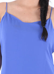 KOTTY Party Sleeveless Solid Women Light Blue Top 