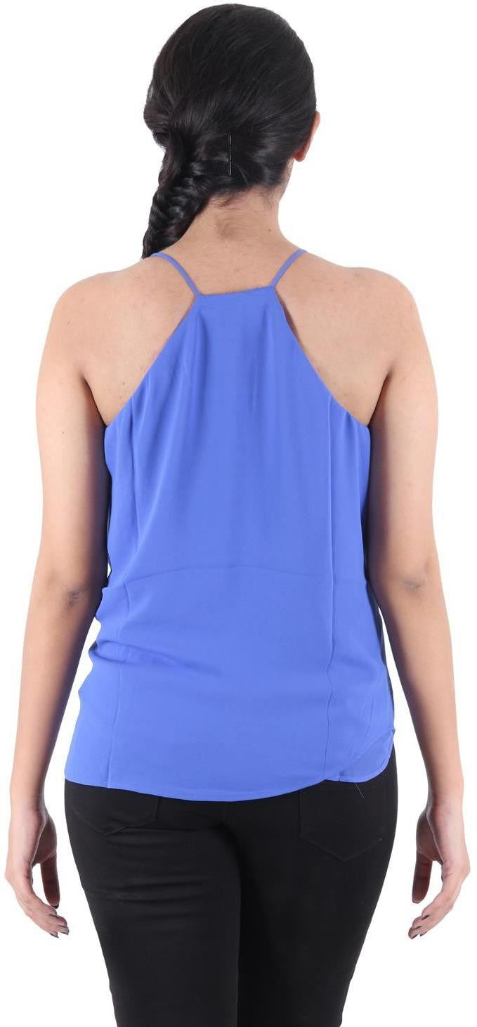 KOTTY Party Sleeveless Solid Women Light Blue Top 