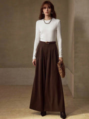 KOTTY Women Solid White Long Sleeve Slim Fit Top