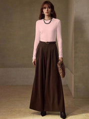 KOTTY Women Solid Baby Pink Long Sleeve Slim Fit Top