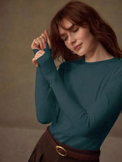 KOTTY Women's Sleeve Round Neck Casual Comfort Top