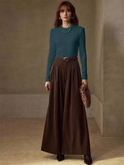 KOTTY Women's Sleeve Round Neck Casual Comfort Top