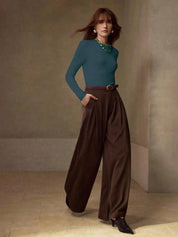 KOTTY Women's Sleeve Round Neck Casual Comfort Top