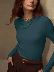 KOTTY Women's Sleeve Round Neck Casual Comfort Top