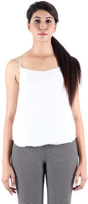 KOTTY Party Sleeveless Solid Women White Top 