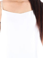 KOTTY Party Sleeveless Solid Women White Top 