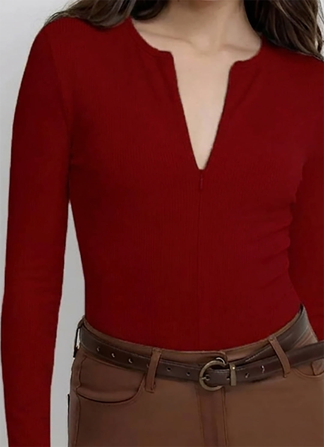 KOTTY Women"s Maroon Glaze tank Top