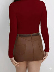 KOTTY Women"s Maroon Glaze tank Top