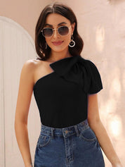 Women's Neck Drape Sleeveless Scarf Top