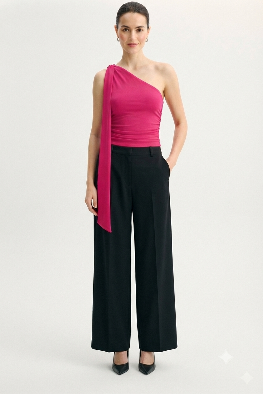 Kotty Women Pink One Shoulder Top