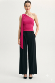 Kotty Women Pink One Shoulder Top