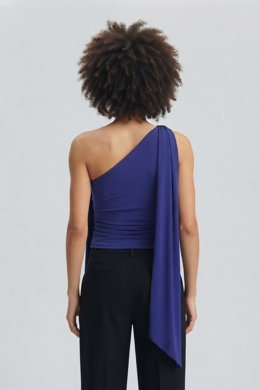 Kotty Women Blue One Shoulder Top