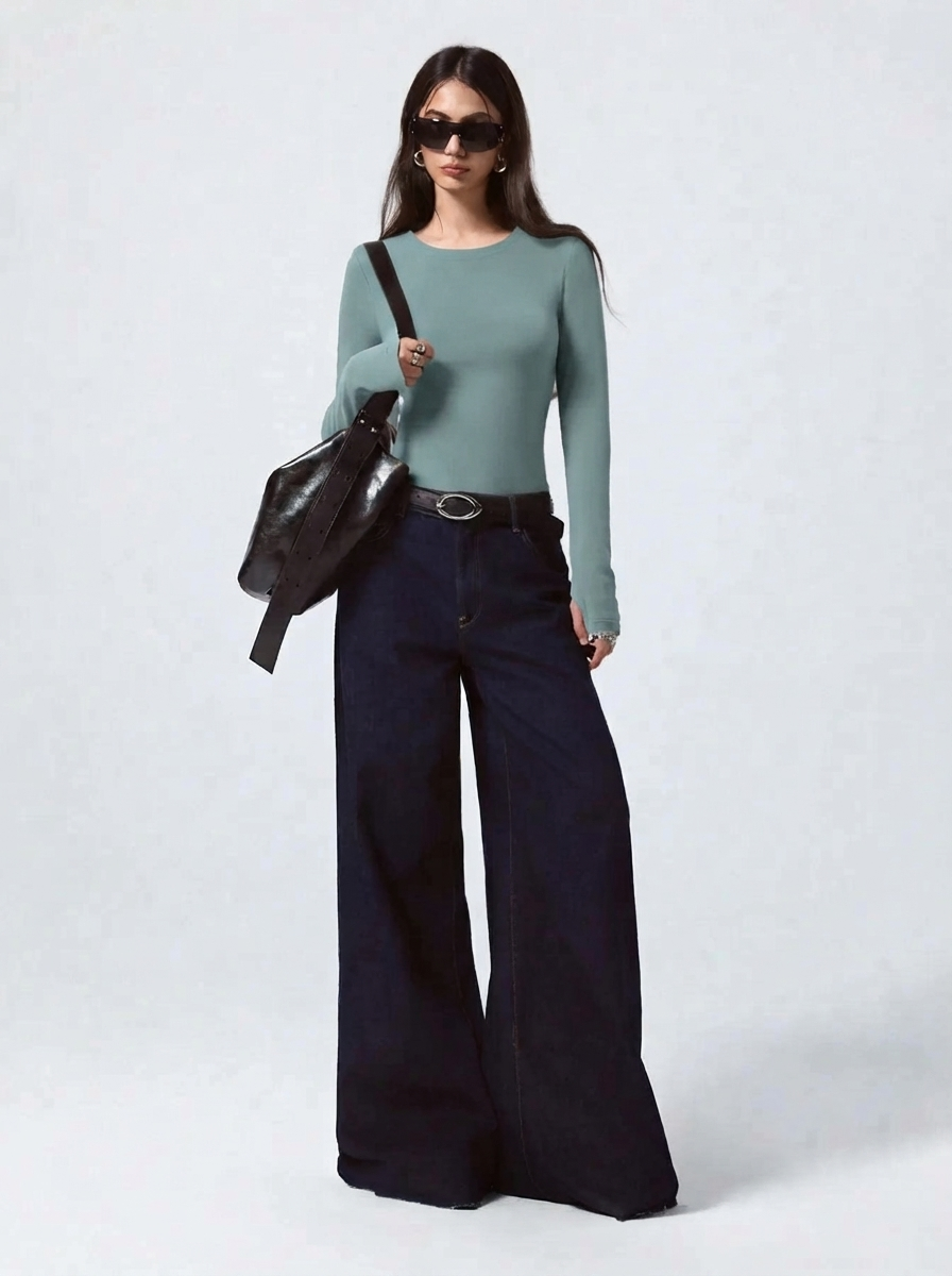 Kotty Women Sage Green Ribbed Top