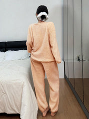 Women's Ultra Soft Fleece Lounge Set - Peach
