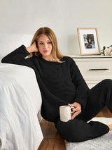 KOTTY Women's Black Winter Co-Ord Set