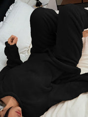 KOTTY Women's Black Winter Lounge Wear Set