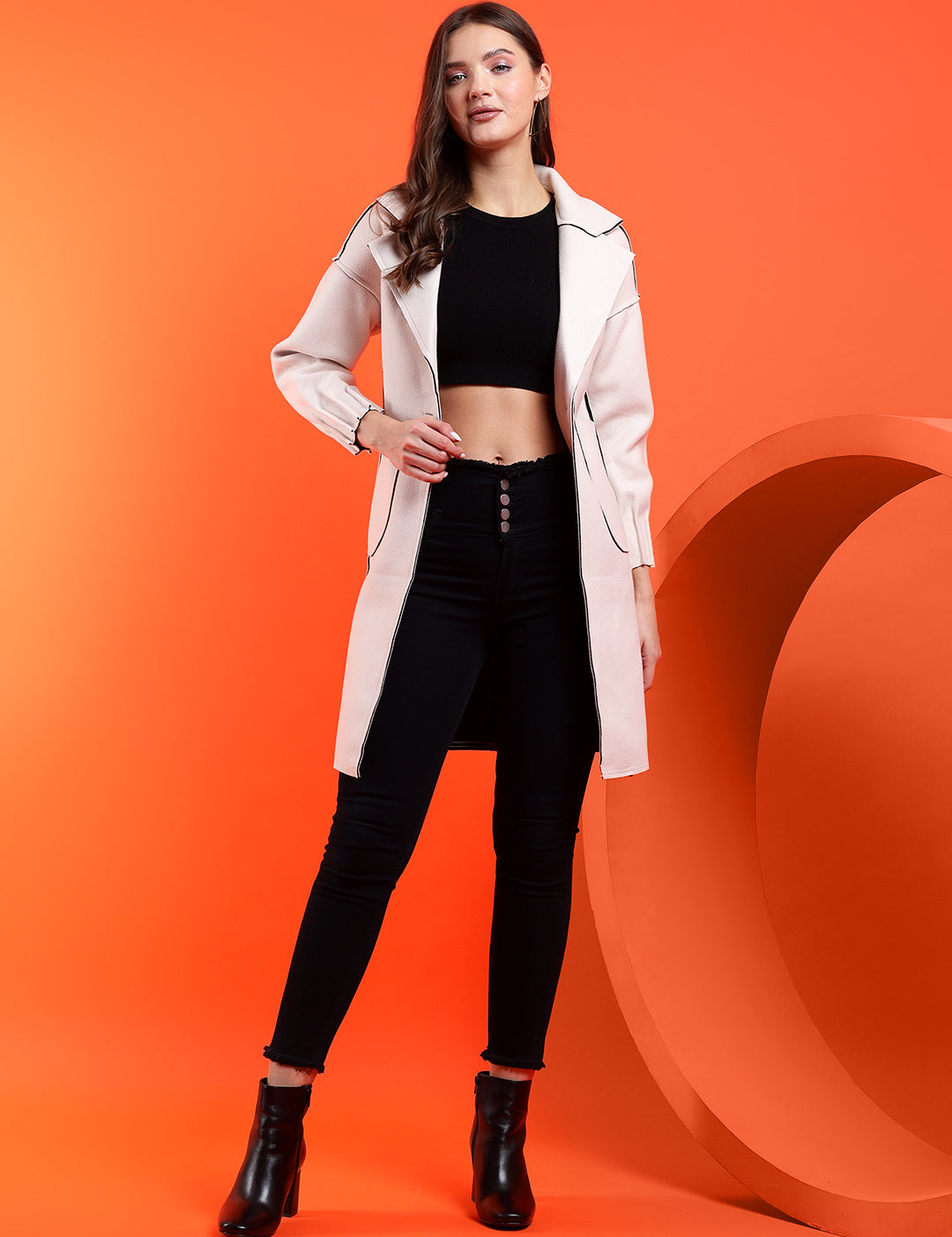 KOTTY Women's Elegant Double-Breasted and Buttoned Winter Coats – Warm and Stylish Outerwear
