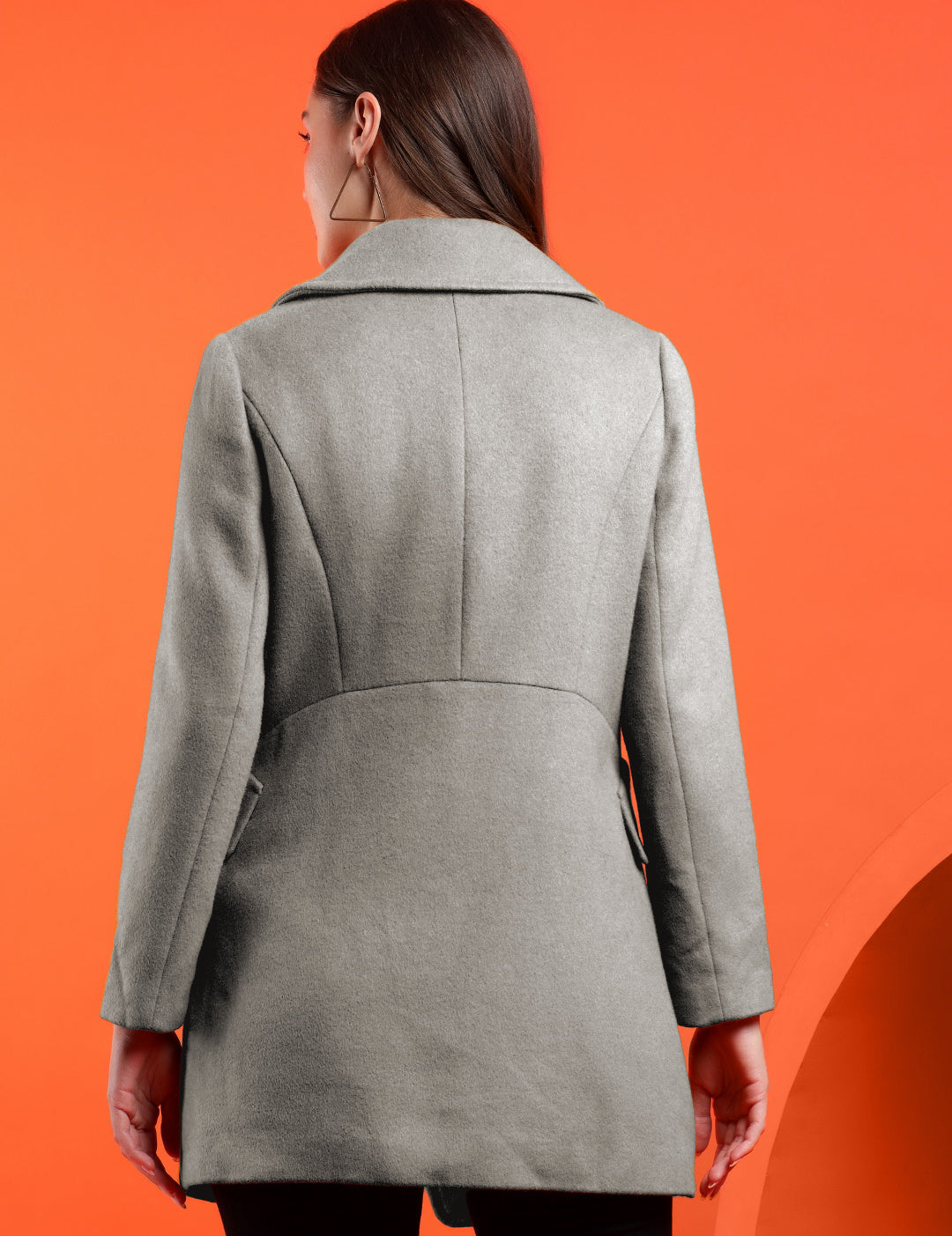 KOTTY Cotton Blend Solid Coat 