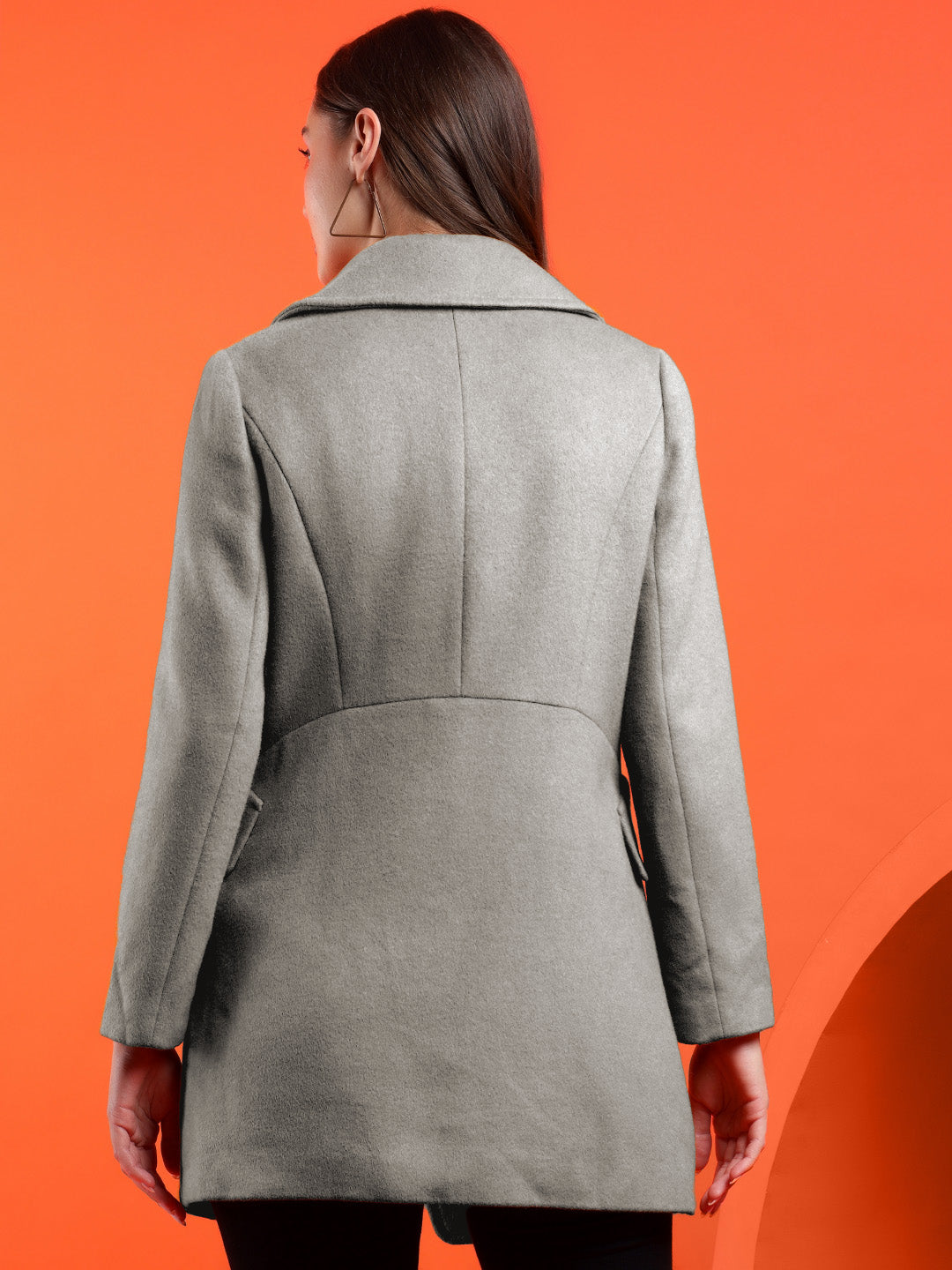 KOTTY Cotton Blend Solid Coat 